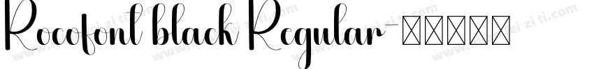 Rocofont black Regular字体转换